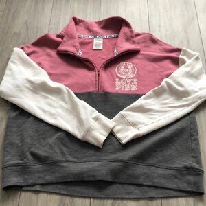 PINK Quarter Zip Sweater - Large